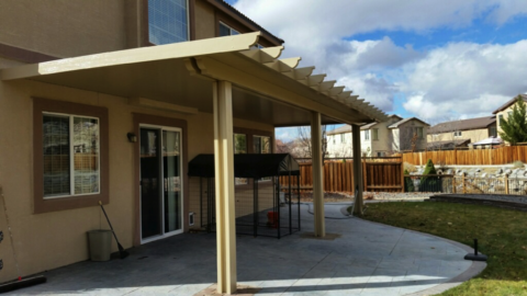 Solid aluminum patio cover in Northern Nevada
